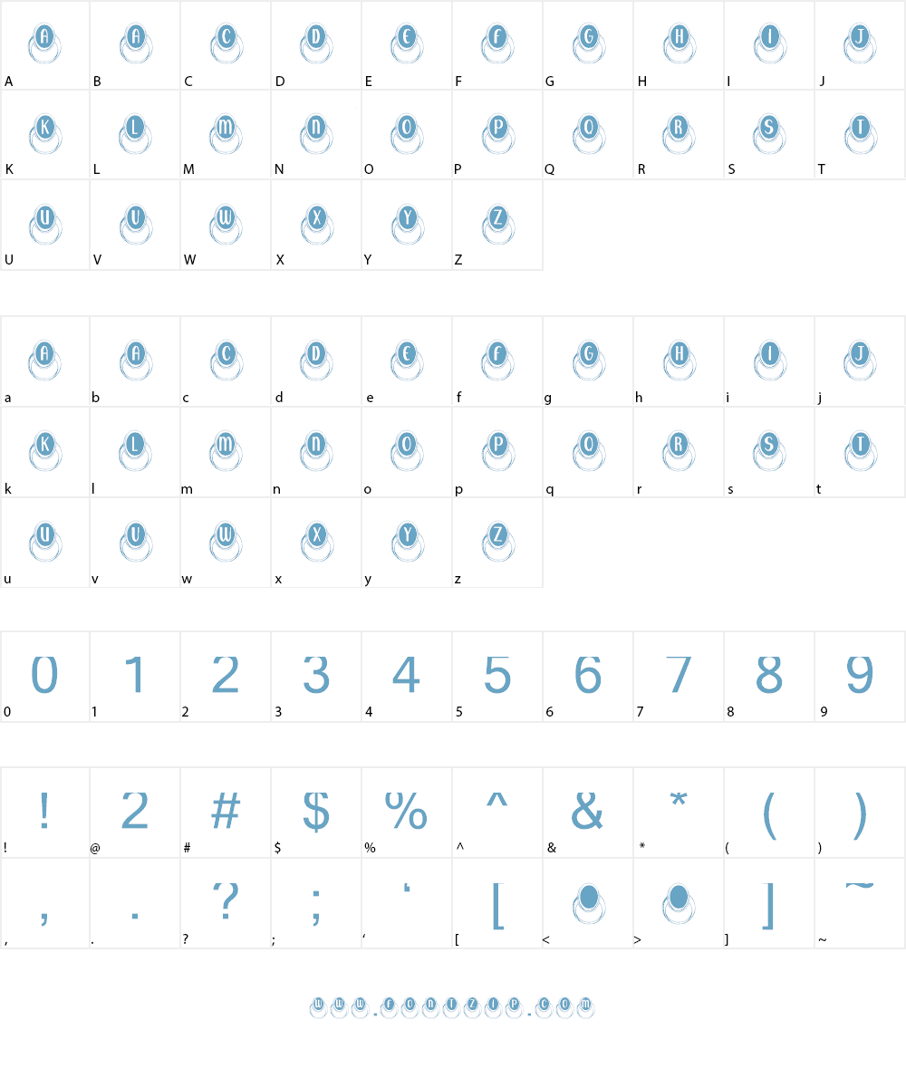 KR Mood Ring Font Character